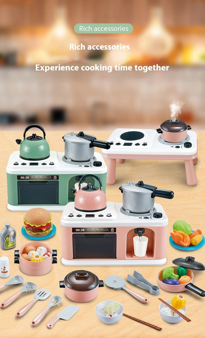 Title 12, Conjunto de cozinha simulada com spray, luzes e...