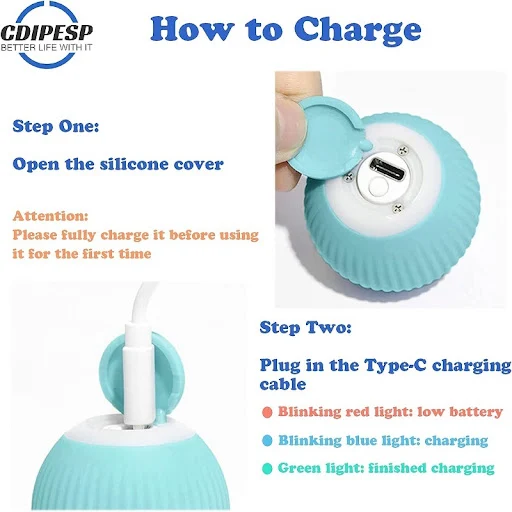 Electric Cat Ball Toys Smart Automatic Rolling Cat Toys for Cats Training Self Moving Kitten Exercise Toys Pet Accessori — photo 2
