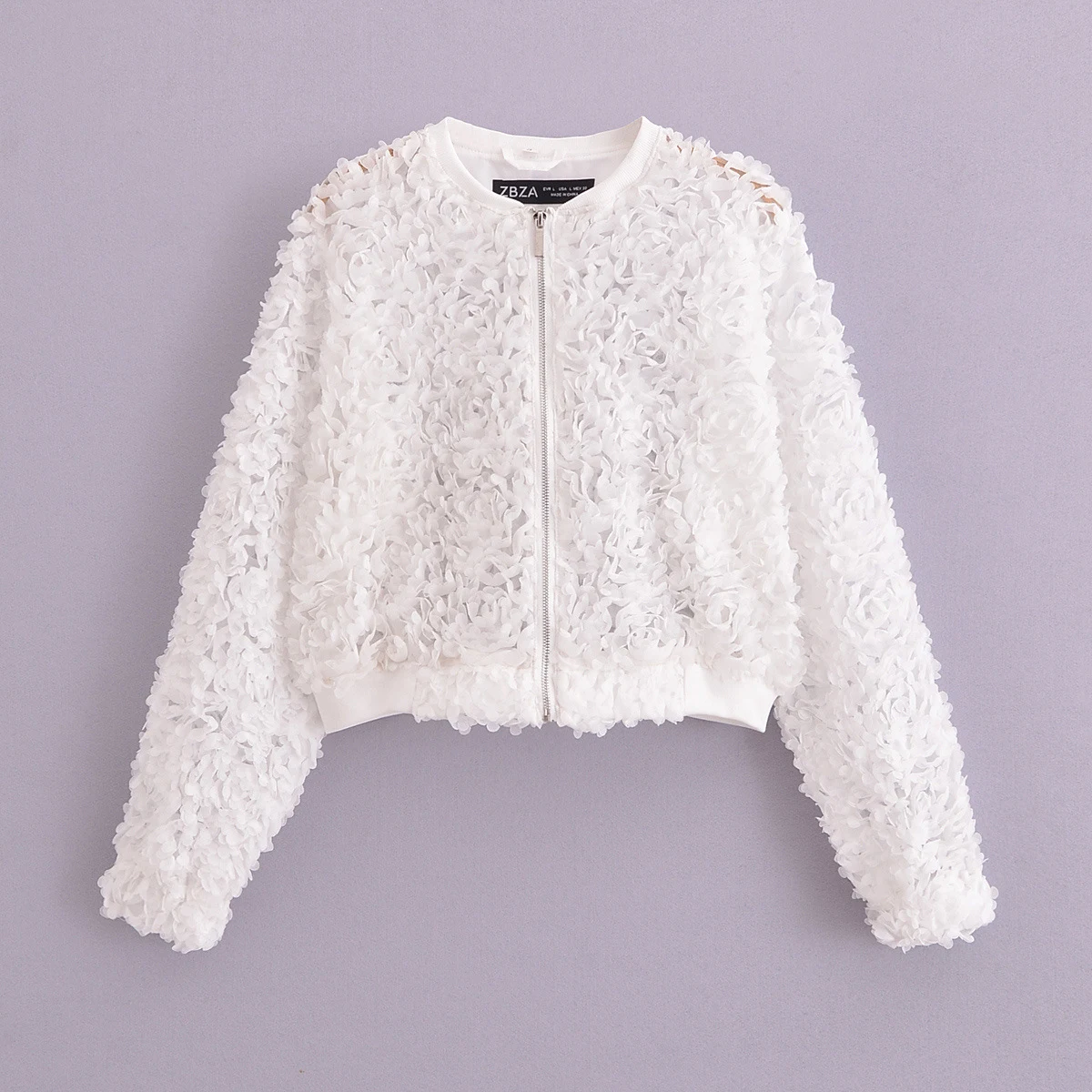 Women's Flower Decoration Loose Short Jacket, perfect for casual and stylish outfits. A lightweight, comfortable jacket — photo 7