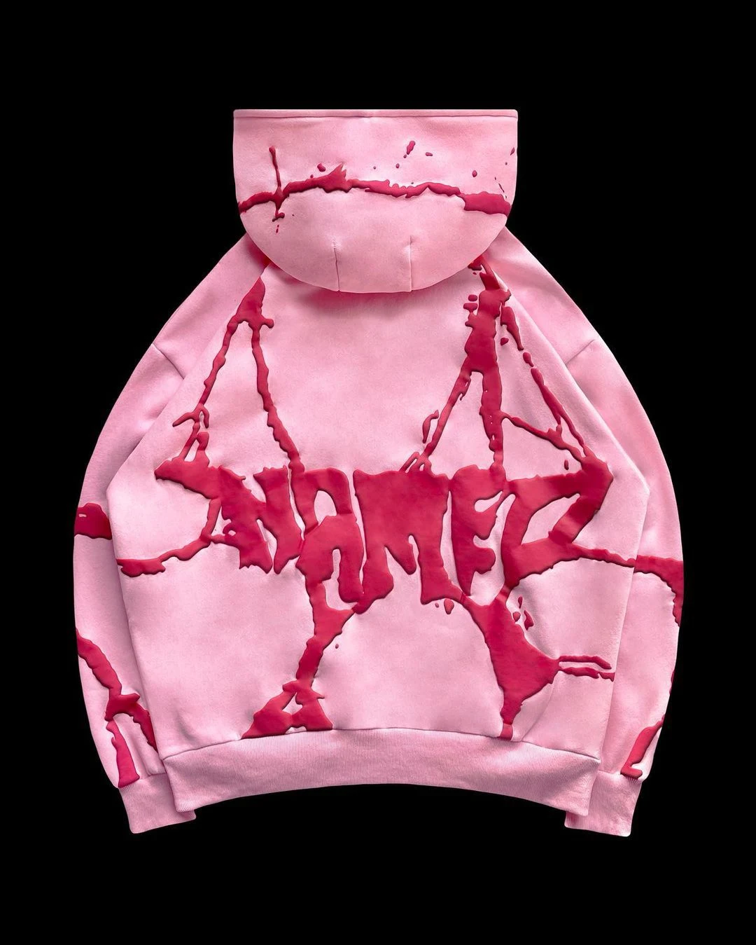 Title 6, Retro Kapuzenpullover mit Puffdruck, dreifarbig...