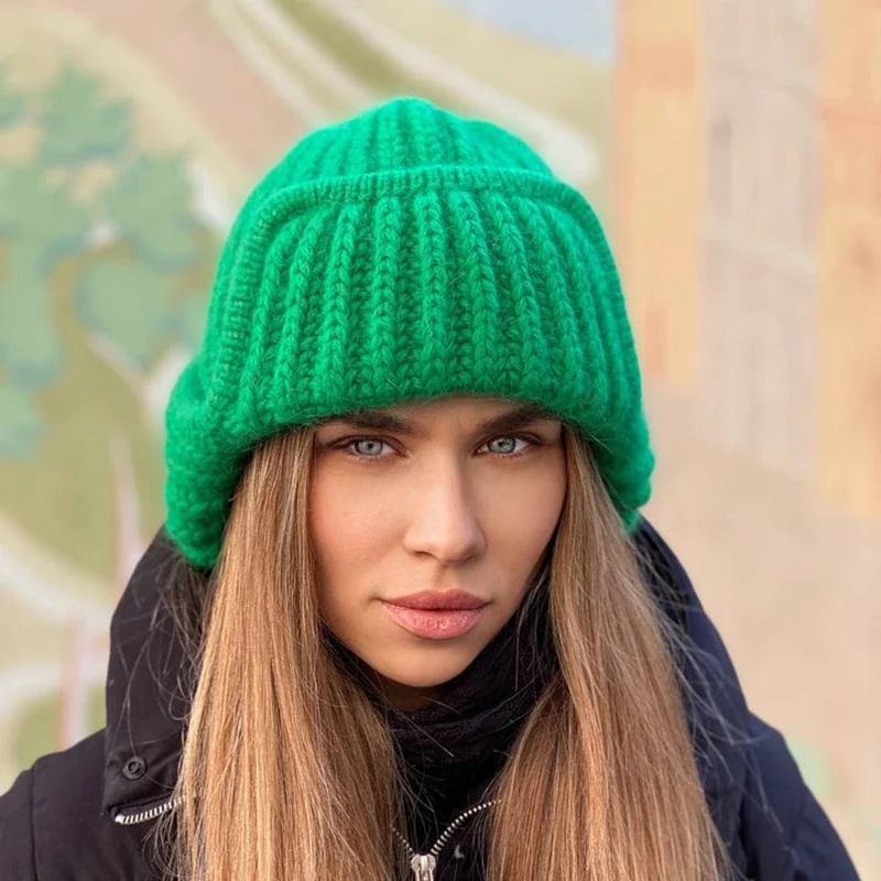 Title 3, Womens Personalized Knitted Cuff Warm Wool Beanie