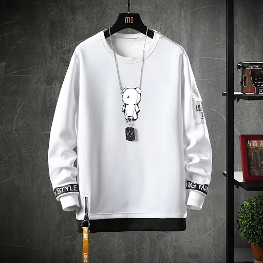 Title 1, Fake Two Student Mens Loose Fitting Pullover, ...