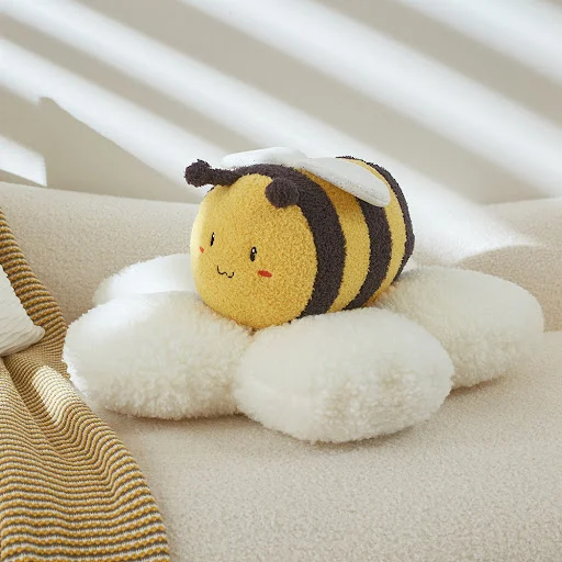 Title 2, Bee Doll Flower Cushion for Living Room, Simple...