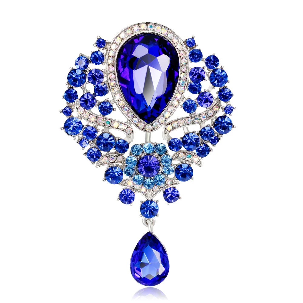 Corsage Retro in Lega con Strass, un Accessorio di Moda per Abiti e Giacche, Dona un Tocco Vintage e Brillante, Perfetto per Ogni Occasione. — foto 6