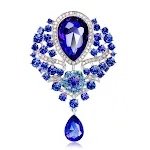 Corsage Retro in Lega con Strass, un Accessorio di Moda per Abiti e Giacche, Dona un Tocco Vintage e Brillante, Perfetto per Ogni Occasione. — foto 6