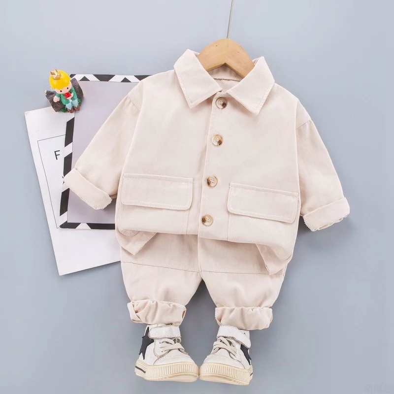0-4-Year-Old Boy'S Spring New Fashion Jacket 2-Piece Set Korean Baby Children'S Suit 1-Piece Hair Substitute — photo 3
