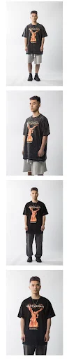 Title 7, Retro washed and worn short-sleeved T-shirt