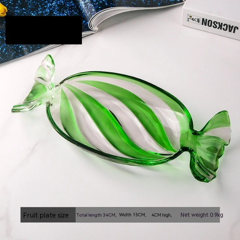Crystal Glass Fruit Plate for Household Living Room Melon Seeds Dish Serve your fruits in style and add an elegant touch — photo 6