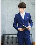 Double button blue jacket