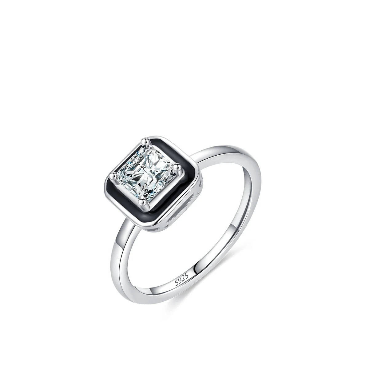 Anel de prata esterlina S925 com zircônia para mulheres. Um acessório elegante para realçar sua beleza e estilo, ideal para presente. — foto 10