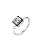 Anel de prata esterlina S925 com zircônia para mulheres. Um acessório elegante para realçar sua beleza e estilo, ideal para presente. — foto 10