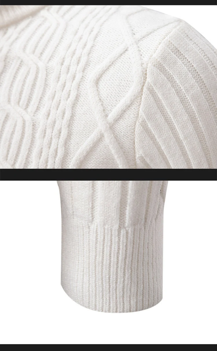 Title 3, Mens Sweater Twisted Round Neck Pullover Leisu...