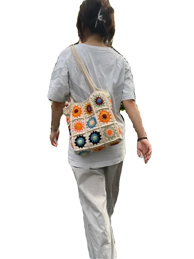 Title 4, Bolsa de ombro DIY com material artesanal tecid...