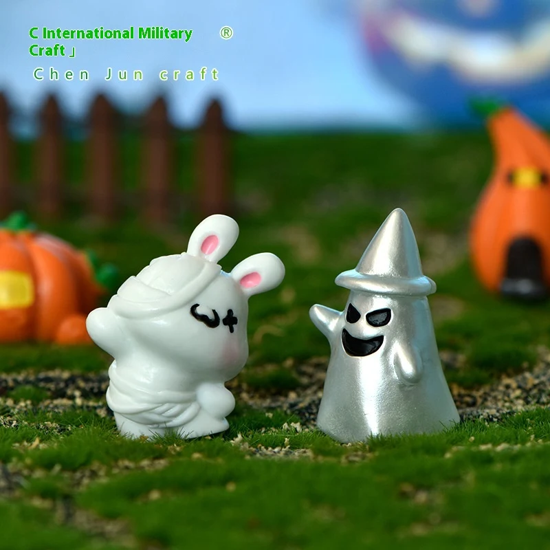 Enfeite de resina fantasma transparente para miniaturas de Halloween e bolas de cristal. Crie um cenário assustador e divertido. — foto 5