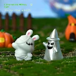 Enfeite de resina fantasma transparente para miniaturas de Halloween e bolas de cristal. Crie um cenário assustador e divertido. — foto 5