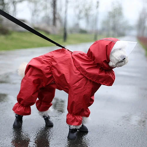 Teddy Dog Raincoat Four-legged Waterproof All-inclusive Protection Keeps Your Pup Dry and Comfortable Perfect for Rainy — photo 3