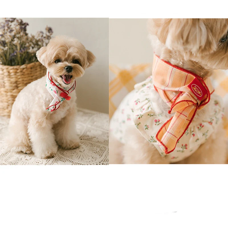 Title 3, Dog Bib Scarf, Cute Pet Cat Bandana for Small a...