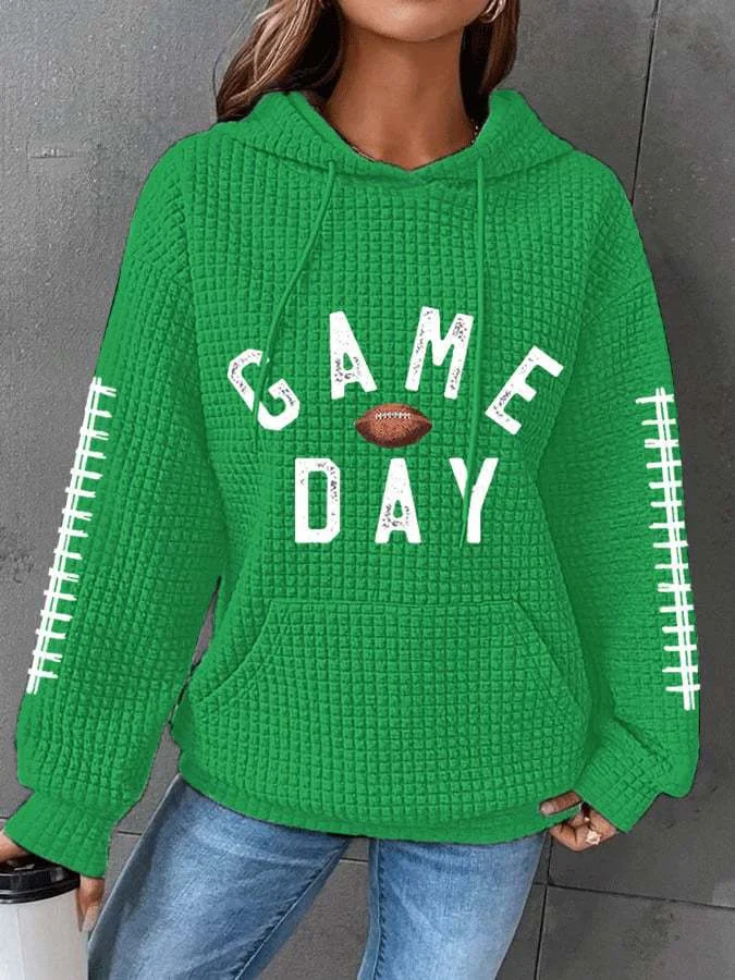 Maglione con Cappuccio da Donna in Tessuto Waffle Elegante e Versatile Ideale per Look Casual e Giornate Fredde Design Moderno e Confortevole Perfetto per Ogni Occasione — foto 6