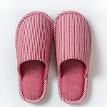 Flax slippers for women, spring and autumn indoor couple home with lovely antiskid cotton hemp home pair of slippers sum — photo 8