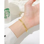 Pulseira de aço titânio Rising Festival de Moda Individualizada Feminina, design elegante, durável e moderna, acessório perfeito. — foto 2
