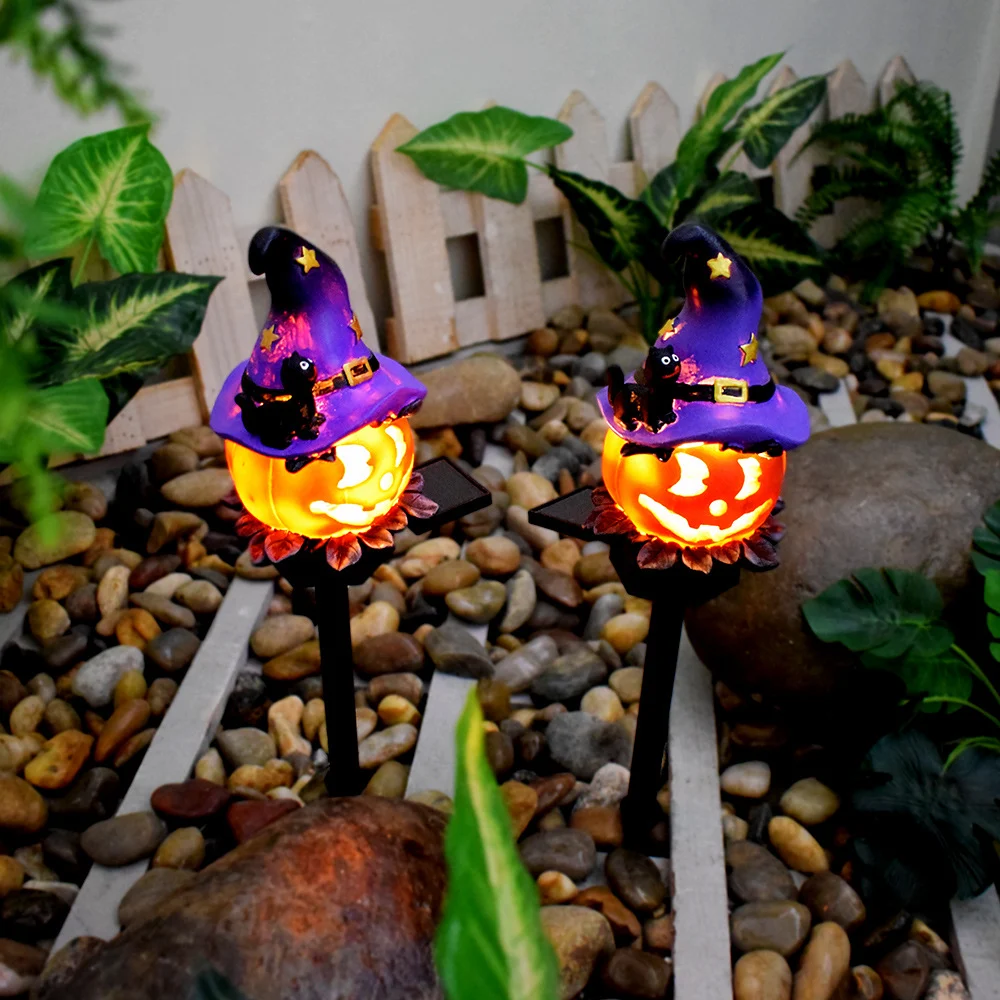 Title 3, Lanterna de abóbora de Halloween criativa solar...