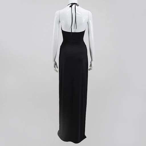 Title 3, Vestido largo de mujer sexy con cuello halter, ...