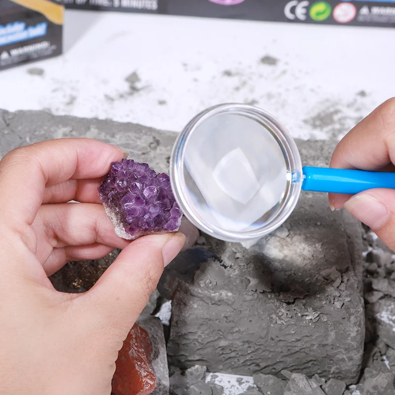 Kit de Escavação de Gemas Desenterre 17 gemas Brinquedos STEM educativos Atividades infantis incríveis Aprenda ciência cavando pedras. — foto 2