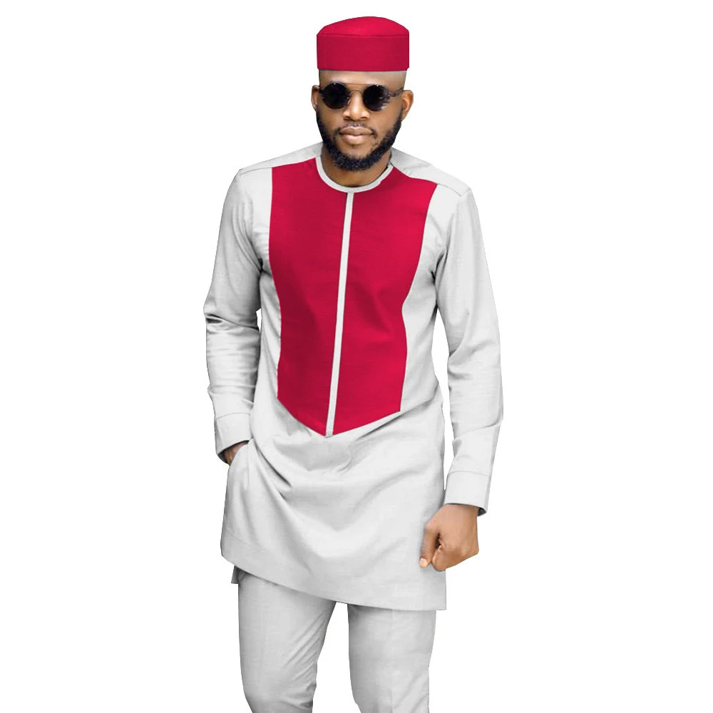 Title 7, African Ethnic Batik Cotton Mens Casual Three-...