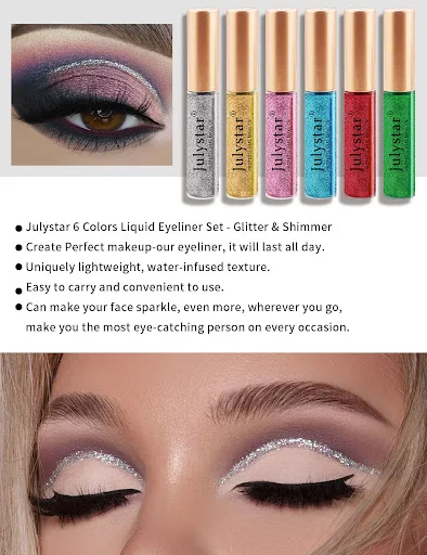 Title 5, Eyeliner Liquide Nacré Coloré, Infaillible et S...