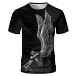 Camiseta estampada de manga curta casual, com personalidade. Meia manga ideal para um look descontraído e confortável no dia a dia. — foto 4