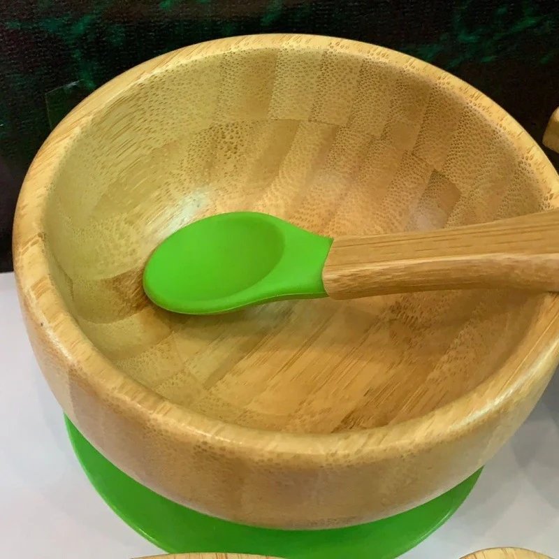 Title 14, Japanese Childrens Bamboo Bowl Set Eco-friendl...