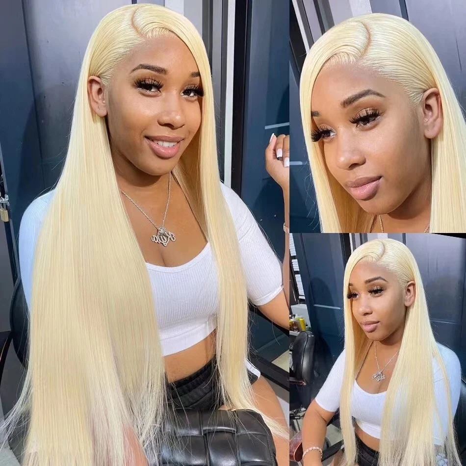 Peruca longa e lisa com lace front para mulheres africanas, cobertura total da cabeça, visual natural e elegante, fácil de usar e estilizar. — foto 14