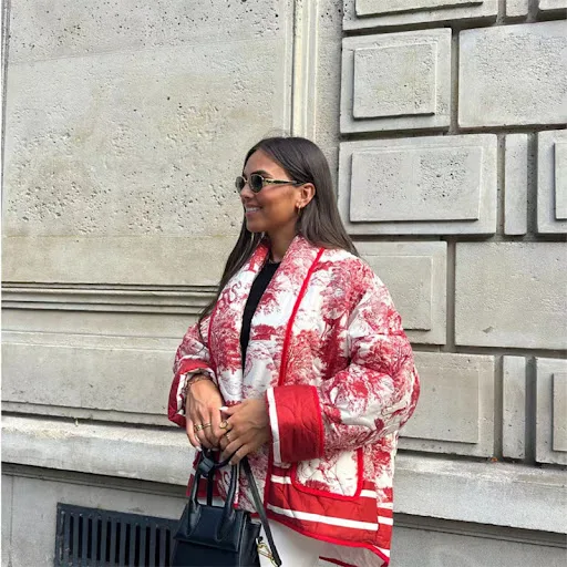 Title 5, Cappotto imbottito in cotone da donna con stamp...