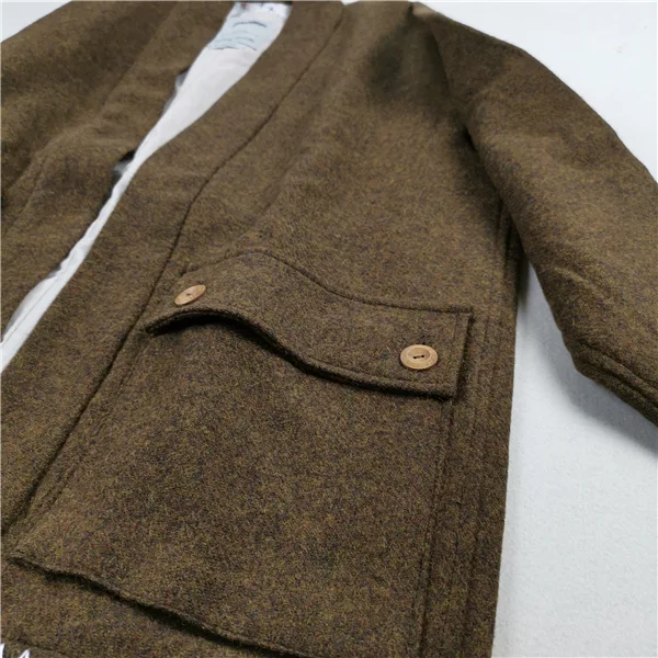 Title 7, Japanese Layered Wear Woolen Coat Jacket Stylis...