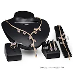 Conjunto criativo de colar, brincos, pulseira e anel com design de galho, ideal para um visual elegante e sofisticado. — foto 5