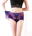 Ropa interior de encaje sexy de cintura media alta Ice Silk para mujer, comodidad y sensualidad, perfecta para diario. — foto 13