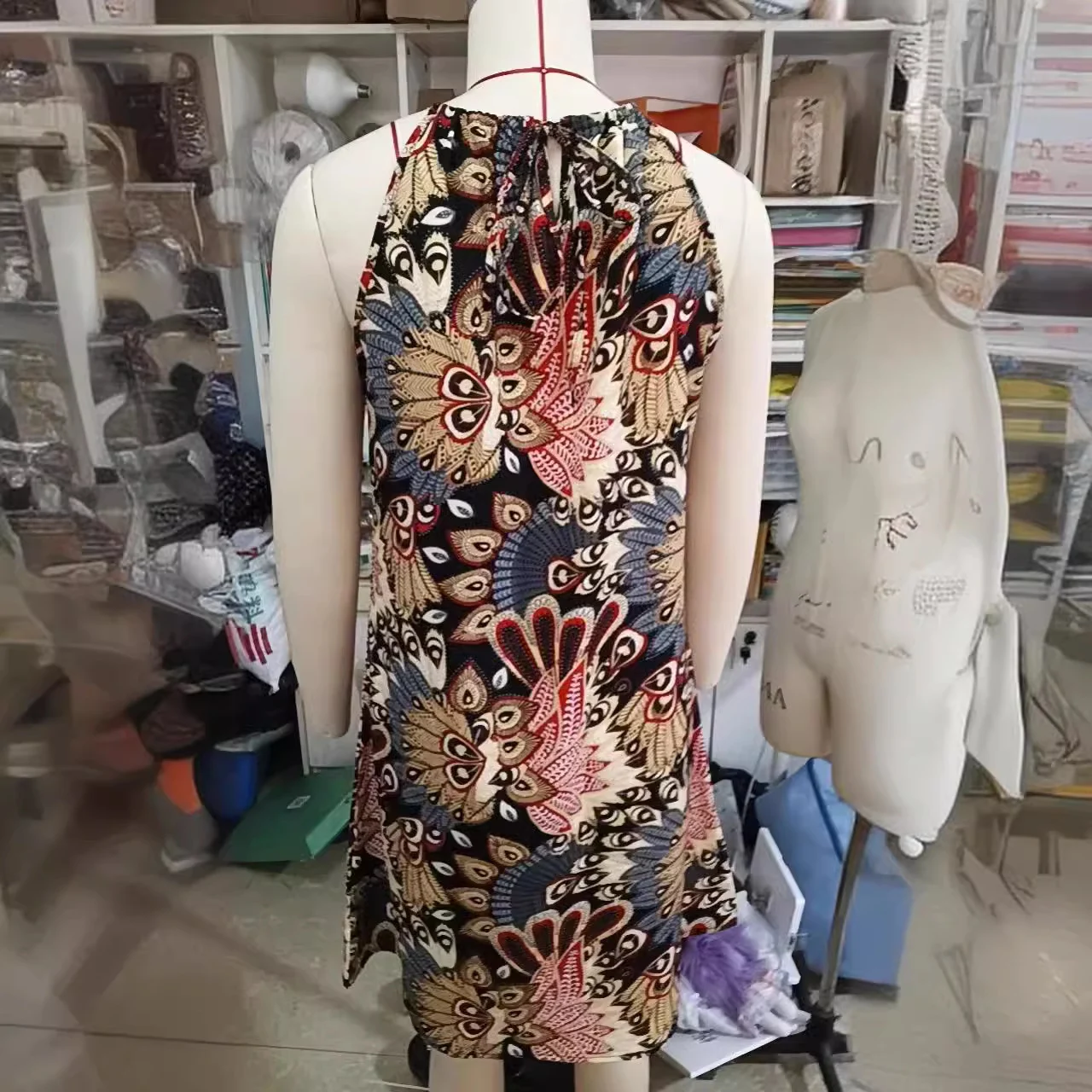Europese en Amerikaanse dameskleding bedrukte slipdress — foto 1
