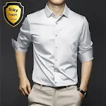 Long Sleeve Non-Iron Anti-Wrinkle Business Shirt – Look sharp and professional all day, every day, with this easy-care, — photo 14