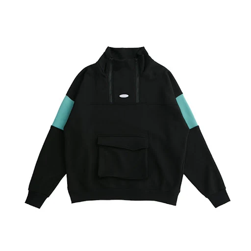 Title 1, Mens velvet sweater with zipper stand-up collar
