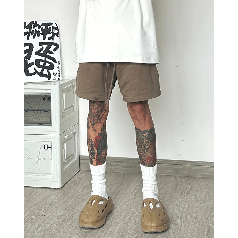 Men's Drawstring Cropped Pants Straight Loose Fit, Comfortable and Stylish for Everyday Wear, Perfect for Casual Outings — photo 5
