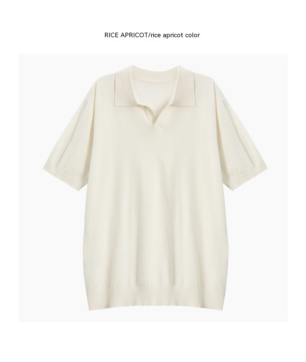 Men's Simple Short-sleeved Knitted T-shirt Top Comfortable and versatile Perfect for everyday wear, casual styling, and — photo 11