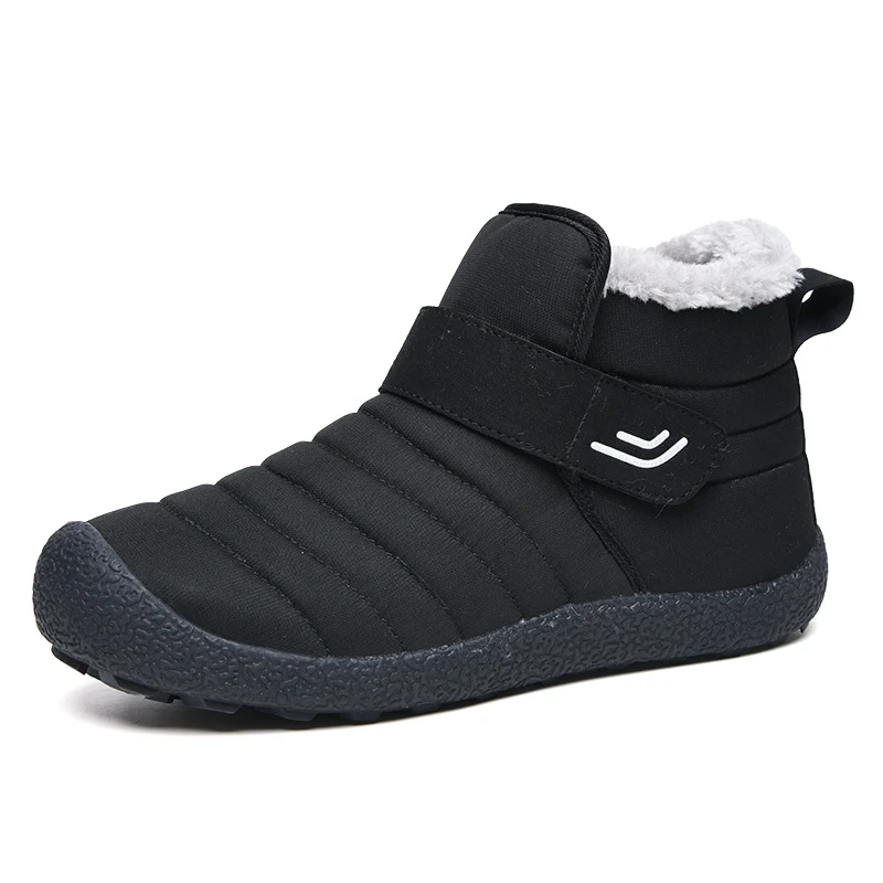 Botas masculinas de inverno, cano alto, algodão, com veludo e solado grosso. Sapatos quentes e ideais para atividades ao ar livre. — foto 5