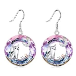 Colar XINGX de cristal colorido e criativo com design de gato fofo e lua, perfeito para expressar sua personalidade única. — foto 2