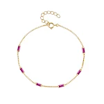 Pulseira Fenglan de zircônia, prata esterlina, design simples, luxo leve e especial, com toque de cor. Perfeita para realçar seu visual. — foto 4