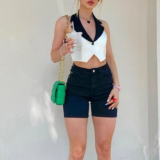 Title 4, Top feminino com gola halter, slim fit, cropped...
