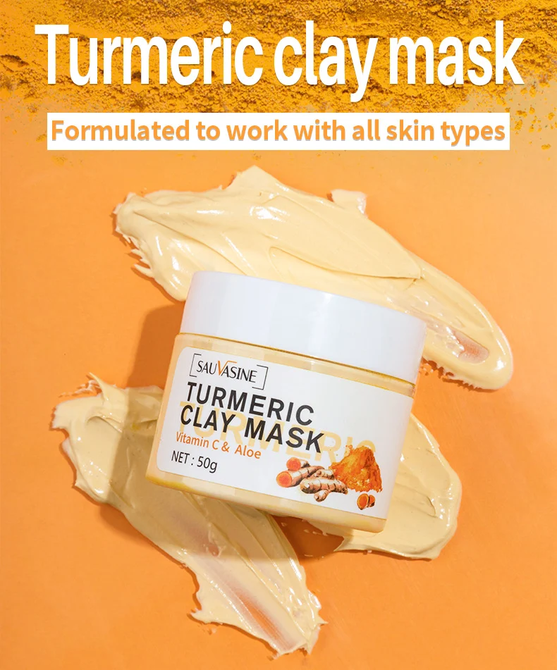 Turmeric Clay Mask Hydrating Moisturizing for Radiant Skin, Deeply Hydrates, Nourishes, Reduces Dryness and Leaves Skin — photo 6