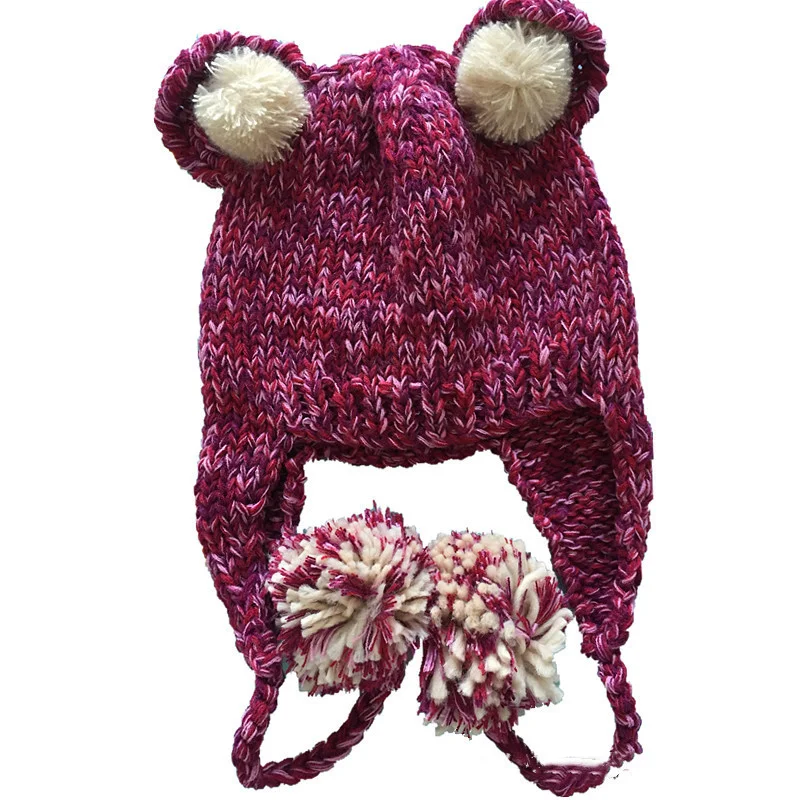 Title 3, Womens Autumn And Winter Cute Hand Knitted Ear...