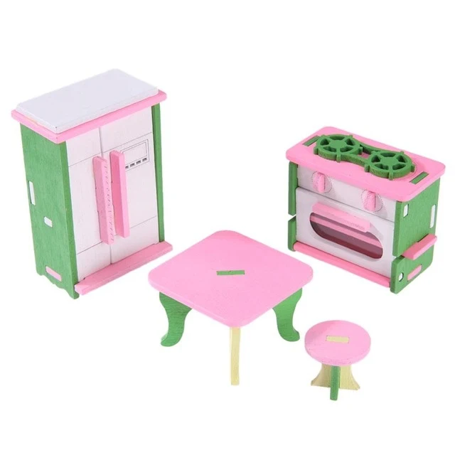 Mini Móveis de Madeira Mesa Cadeira Banquinho Decoração Ideal para Enfeitar Ambientes e Exibir Miniaturas e Colecionáveis — foto 2