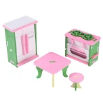 Mini Móveis de Madeira Mesa Cadeira Banquinho Decoração Ideal para Enfeitar Ambientes e Exibir Miniaturas e Colecionáveis — foto 2