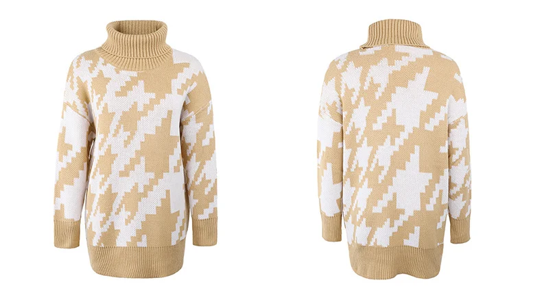 Title 11, Mittellanger Strickpullover mit kontrastfarbene...